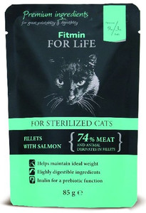 Fitmin Cat For Life Adult Sterilised Salmon Cat Food 85g
