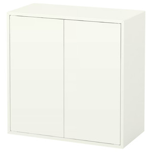 EKET Cabinet w 2 doors and 1 shelf, white, 70x35x70 cm