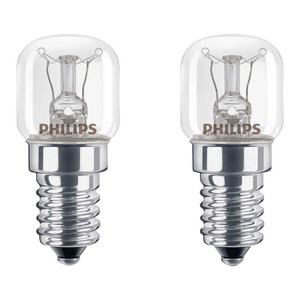 Philips Halogen Bulb for Oven T22 15W E14, 2 pack