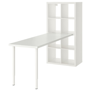 KALLAX / LAGKAPTEN Desk combination, white, 77x179x147 cm