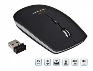 Esperanza Wireless Optical Mouse EM120K MAC-STYLE 2.4GHZ, black