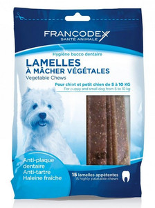 Francodex Vegetable Chews Dental for Puppies & Small Dogs 15pcs 224g