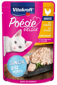 Vitakraft Poesie Deli Sauce Junior Chicken Wet Cat Food 85g