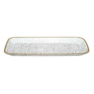Tray Mirage 34cm, gold rim, plastic