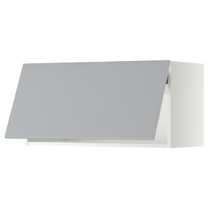 METOD Wall cabinet horizontal, white/Veddinge grey, 80x40 cm