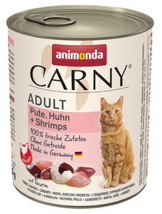 Animonda Carny Adult Turkey, Chicken & Shrimps Wet Cat Food 800g