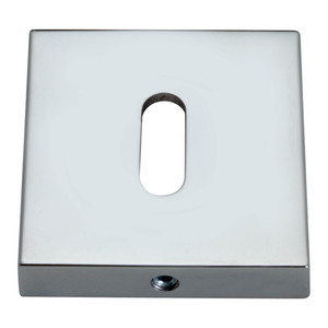 Gamet Door Escutcheon, square, chrome