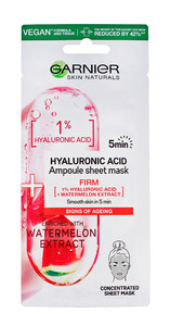 Garnier Skin Naturals Hyaluronic Acid Ampoule Sheet Mask Firm Vegan 15g