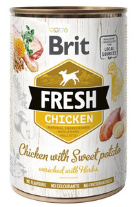 Brit Fresh Dog Chicken with Sweet Potato Wet Food for Dogs 400g