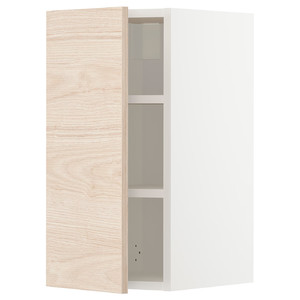 METOD Wall cabinet with shelves, white/Askersund light ash effect, 30x60 cm