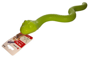 Flamingo Sneaky Snake Dog Snack Toy, green