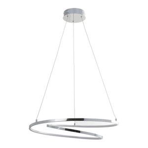 GoodHome Pendant Lamp LED Pegmati 58cm 2000lm, chrome