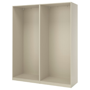 PAX 2 wardrobe frames, grey-beige, 200x58x236 cm
