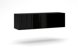 Wall-mounted TV Cabinet Vivo LE 140, black/gloss black