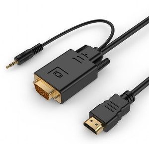 Gembird Adapter HDMI to VGA Mini-jack 1.8m, black