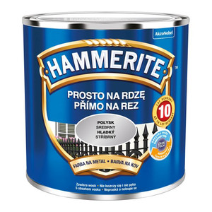Hammerite Direct To Rust Metal Paint 0.25l, gloss silver