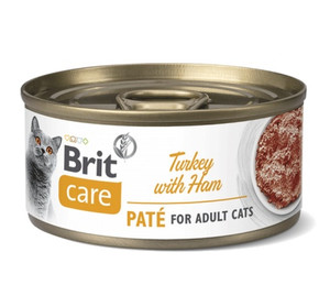 Brit Care Cat Turkey Pate & Ham Can 70g