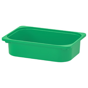 TROFAST Storage box, green, 42x30x10 cm