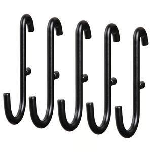 SKÅDIS Hook, black, 5 pack