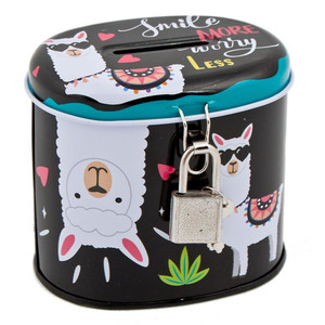 Metal Money Box Llama