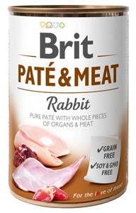 Brit Pate & Meat Rabbit Dog Food Can 400g
