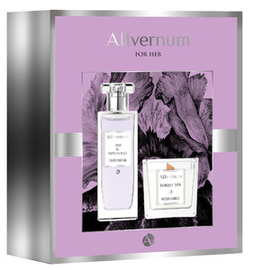 Allvernum Gift Set - Eau de Parfum Iris & Patchouli 50ml + Candle Forest Spa 100g)