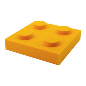 Decorative Wall Panel Building Blocks 250 x 250 x 70 mm, yellow