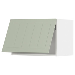 METOD Wall cabinet horizontal w push-open, white/Stensund light green, 60x40 cm
