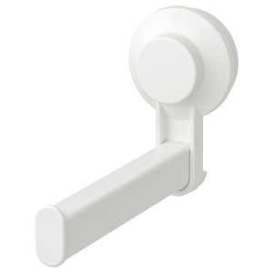 TISKEN Toilet roll holder with suction cup, white
