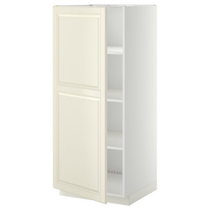 METOD High cabinet with shelves, white/Bodbyn off-white, 60x60x140 cm