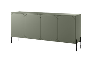 Four-Door Cabinet with Drawer Unit Sonatia 200cm, olive