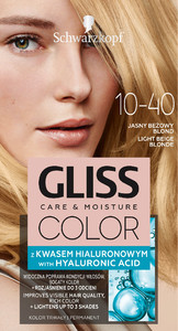 Gliss Color Care & Moisture Permanent Hair Dye 10-40 Light Beige Blonde