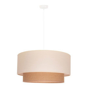 Pendant Lamp Duolla Boho 1 x E27, cream/jute