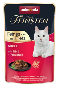 Animonda vom Feinsten Cat Adult Beef & Turkey Fillet Pouch 85g