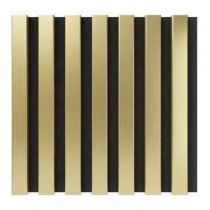 Acoustic Module Panel Vertical Line 300 x 300 mm, black/gold