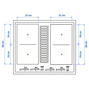 TÄCKNAN Ind hob/int extractor w recirc kit, IKEA 500/black