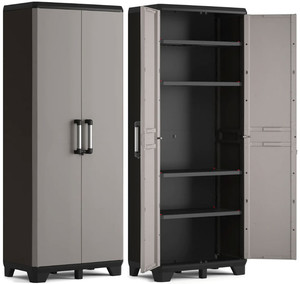 Outdoor/Workshop High Cabinet Pro High, black-grey