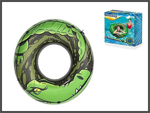 Bestway Inflatable Swim Ring River Gator 119cm, random colorurs