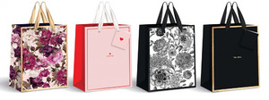 Gift Bag Elegant 320x260mm 12-pack, assorted patterns