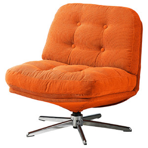 DYVLINGE Swivel armchair, Kelinge orange