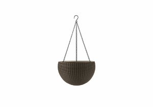 Keter Hanging Sphere Plastic Planter, anthracite/brown