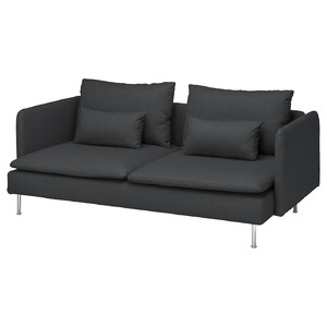 SÖDERHAMN 3-seat sofa, Fridtuna dark grey