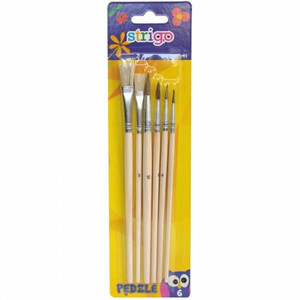 Strigo School Paintbrushes Set 6pcs
