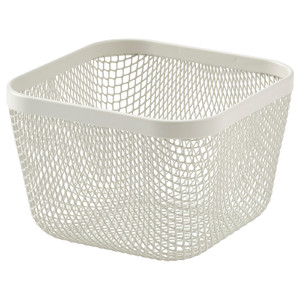 IKEA 365+ Food storage basket, metal/white, 14x14x10 cm