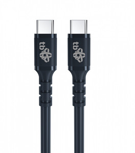 TB USB Cable USB C - USB C 60W jelly cable, 1m, black