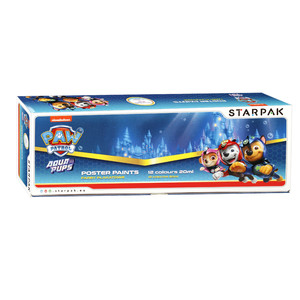 Starpak Poster Paints 12 Colours x 20ml Paw Patrol Aqua