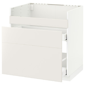 METOD Bc f BREDSJÖN sink/2 fronts/2 drws, white, Veddinge white, 80x60 cm
