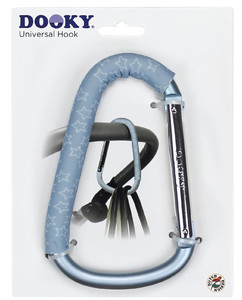 Dooky Universal Hook, printed sleeve, Blue Stars