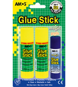 Amos Glue Stick 2x 22g & Magic Glue Stick 1x 8g