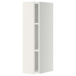 METOD Wall cabinet with shelves, white/Veddinge white, 20x80 cm
